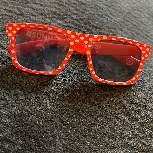 ⭐️ Sunglasses red with white polka dots like Minnie Mouse Adult OS #summerup